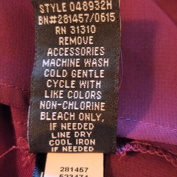 New AB Studio top Women's large Tulip sleeves Sheer fairy breezy lightweight - Picture 15 of 16